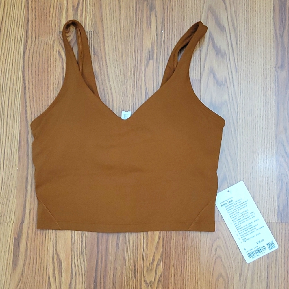 Lululemon Athletica Brown Fitted Crop Tank Top